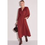 Vestido Maxi Midi em Blend de Viscose 