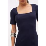 Vestido Sommer Curto Canelado Azul Olympic