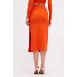 Saia Sommer Midi Canelada Preto