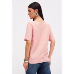 Camiseta Sommer Comfort Fashion Linho Rosa Rubor