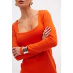 Vestido Sommer Canelado Manga Longa Preto