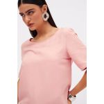 Camiseta Sommer Comfort Fashion Linho Rosa Rubor