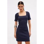 Vestido Sommer Curto Canelado Azul Olympic