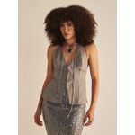 Colete Top Frente Única Com Recortes