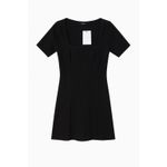 Vestido Sommer Curto Canelado Preto