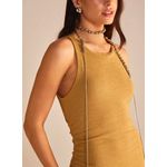 Vestido Slim Longo Decote Redondo