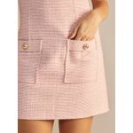 Vestido Curto Tweed Rosa Sommer