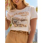 T-Shirt Creme Algodão Amalfi Coast
