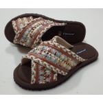 Chinelo Cruzado de Tiras Trabalhadas