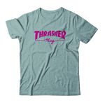 Camiseta Thrasher Feminina Mag Logo Grey