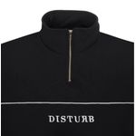 Moletom Classic Quater Zip Disturb Sweatshirt Black