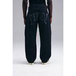 Calça Plano C Baggy Jeans Pants Washed Black