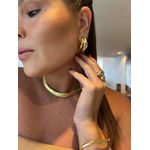 BRINCO ARGOLA TRIPLA GR M BANHADO A OURO 