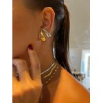BRINCO EAR HOOK GOTA BANHADO A RODIO BRANCO