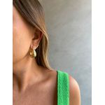 BRINCO ARGOLA GOTA G BANHADO A OURO