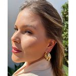 BRINCO ARGOLA TRIPLA GR G BANHADO A OURO 