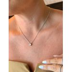 COLAR PONTO DE LUZ BANHADO A RÓDIO BRANCO