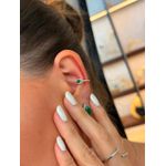 PIERCING FAKE GOTINHA ESMERALDA CRAVEJADO BANHADO A RÓDIO BRANCO