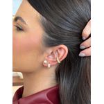 BRINCO MINI PÉROLA CRAVEJADA BANHADO A OURO