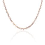 COLAR RIVIERA TRES PONTOS CRISTAL 4MM BANHADO A OURO