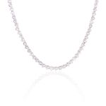 COLAR RIVIERA TRES PONTOS CRISTAL 4MM BANHADO A RÓDIO BRANCO