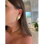 BRINCO LEQUE BANHADO A OURO 