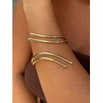 BRACELETE DUPLO DUAS PONTAS BANHADO A OURO
