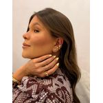 BRINCO EAR CUFF FILEIRAS BANHADO A OURO 