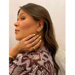 BRINCO EAR CUFF FILEIRAS BANHADO A OURO 