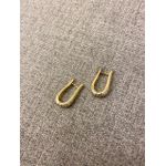 BRINCO ARGOLA CLICK PONTA CRAVEJADA BANHADO A OURO