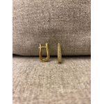 BRINCO ARGOLA CLICK PONTA CRAVEJADA BANHADO A OURO