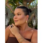 BRINCO ARGOLA OVAL BOLD BANHADO A OURO