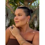 BRINCO ARGOLA OVAL BOLD BANHADO A OURO