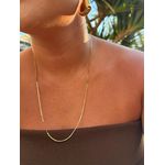 COLAR LONGO CHAPINHAS MINI BANHADO A OURO