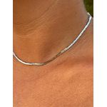 CHOKER FITA FINA DETALHADA BANHADO A RÓDIO BRANCO