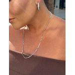 COLAR LONGO CHAPINHAS BANHADO A RÓDIO BRANCO