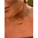 CHOKER NYLON CORAÇÕES DOIS BANHOS