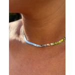 CHOKER PLAQUINHAS BANHADO A RÓDIO BRANCO