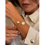 BRACELETE BOHO RESINADO NUDE BANHADO A OURO