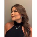 COLAR BOHO PINGENTE CHAPA TURQUESA BANHADO A OURO 