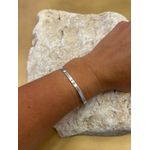 BRACELETE LISO FINO BANHADO A RODIO BRANCO