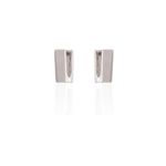 BRINCO ARGOLA RETANGULAR GR BANHADO A RÓDIO BRANCO