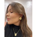 BRINCO CHAPA GLAM P BANHADO A OURO