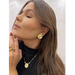 BRINCO CHAPA GLAM P BANHADO A OURO