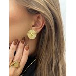 BRINCO CHAPA GLAM P BANHADO A OURO