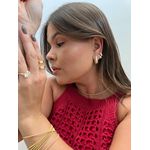 BRINCO ARGOLA GOTA CRAVEJADA BANHADO A OURO