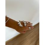 BRINCO EAR CUFF GOTAS BANHADO A RODIO BRANCO