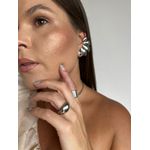 BRINCO EAR CUFF GOTAS BANHADO A RODIO BRANCO