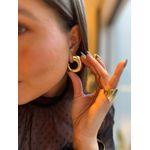 BRINCO NEW ARGOLA ABAULADA DF P BANHADOA A OURO