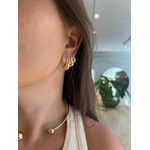 TRIO DE ARGOLAS GOTA BANHADO A OURO